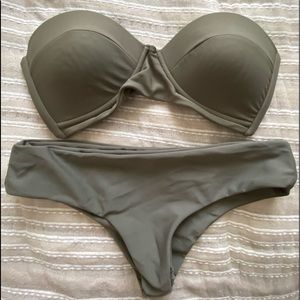 Mikoh swims wear army green set